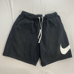 Nike Sportswear Club Men’s Big Swoosh Graphic Fleece Shorts Black Size Large